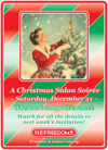 Christmas Salon Soirée Saturday, December 21, 2024, 2nd of 3 reminder flyers.