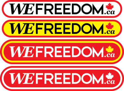 Four logo variations for WEFreedom.ca events, flyers, etc.
